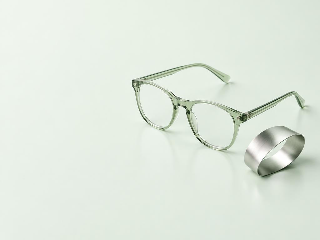 Lunettes et espace de travail d’opticien